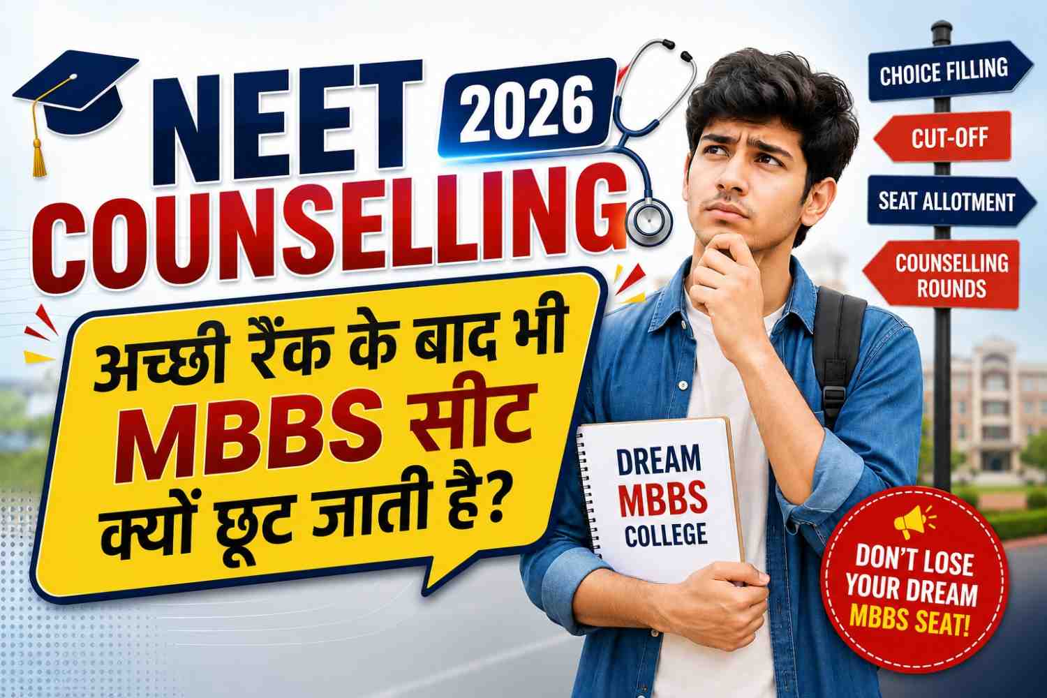 NEET Counselling 2026: अच्छी रैंक के बाद भी MBBS सीट क्यों छूट जाती है?